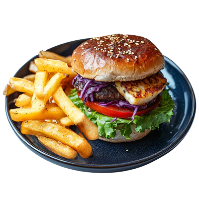 Halloumi Burger (V)